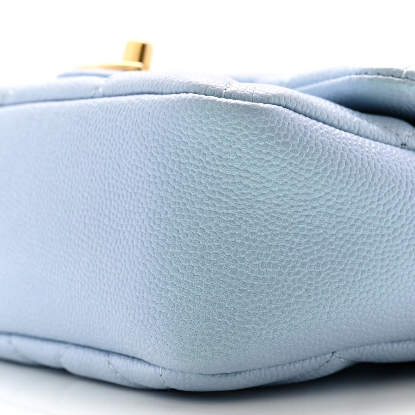 Caviar Quilted Mini My Perfect Flap Light Blue