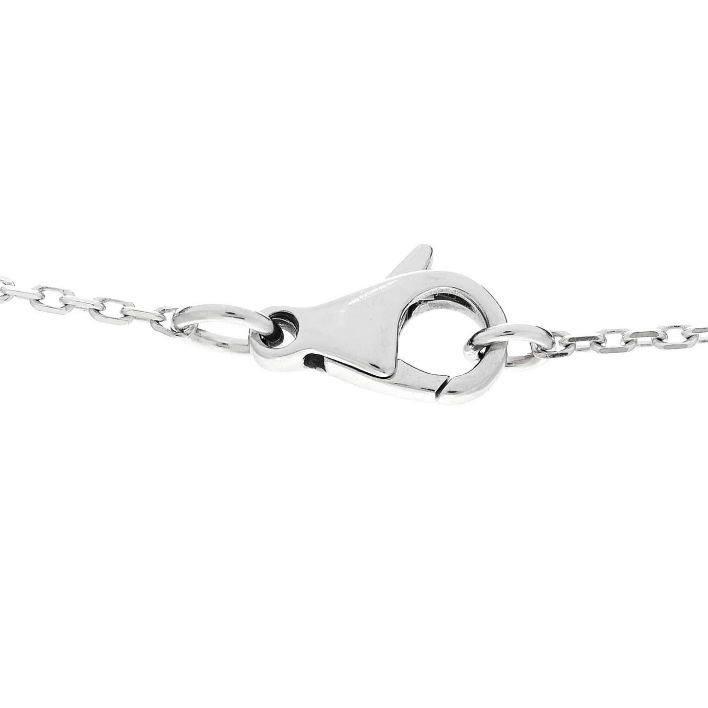 18K White Gold Diamond Small Comete Geode Pendant Necklace