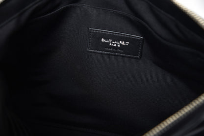 Saint Laurent Calfskin Matelasse Monogram Cassandre Tablet Pouch Black 6 of 6