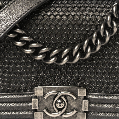Chanel Lambskin Quilted Small Chain Mail Boy Flap Grey 8 of 10