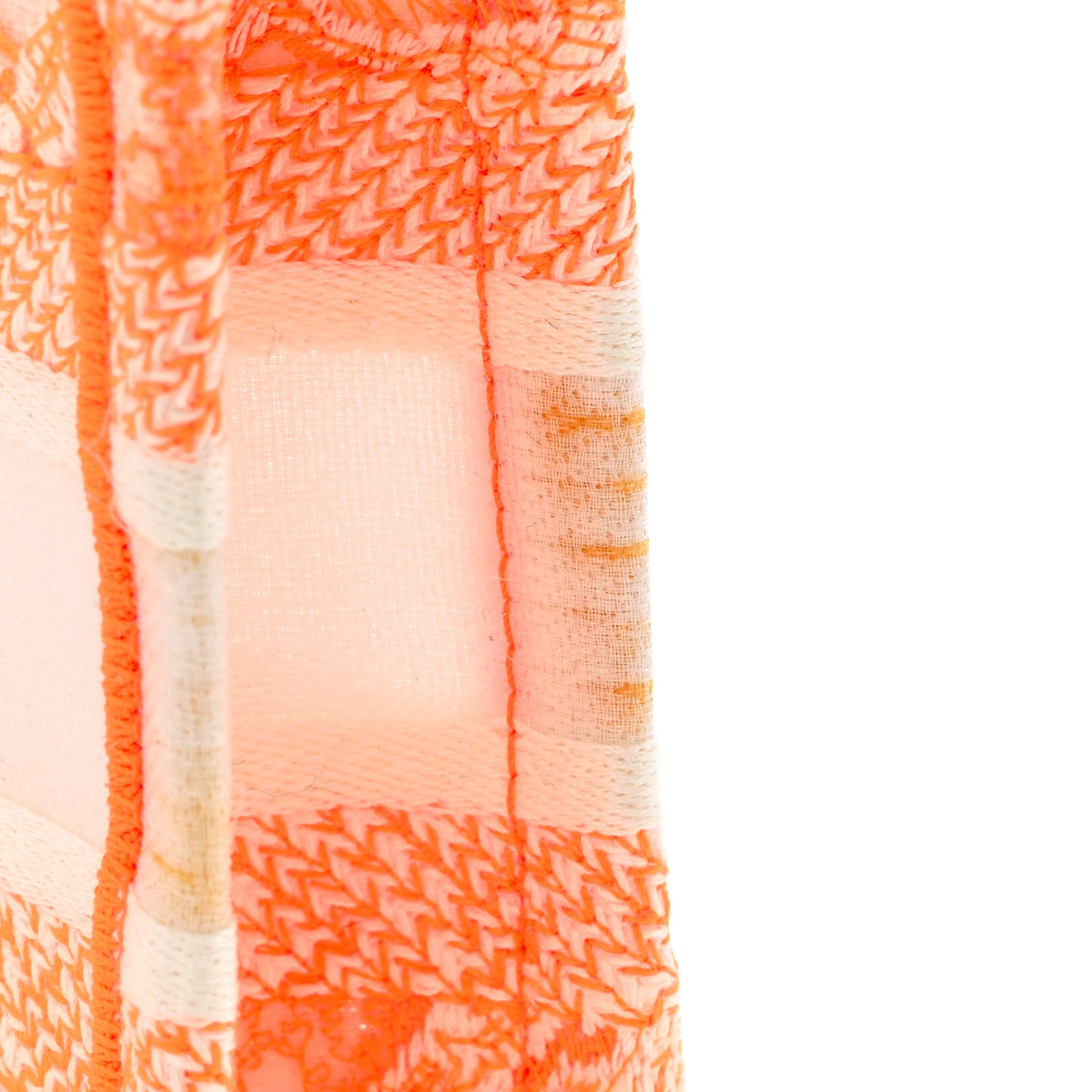 Canvas Embroidered Mini Toile De Jouy Book Tote Orange
