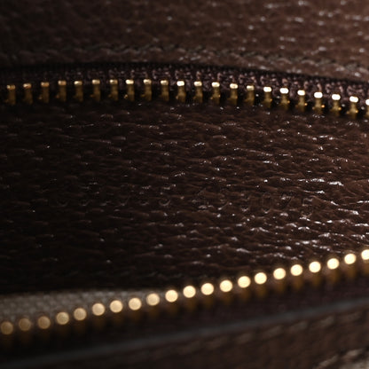 Gucci Monogram Jumbo GG Textured Dollar Calfskin Web Small Ophidia Padlock Top Handle Bag Camel Ebony New Acero 7 of 11