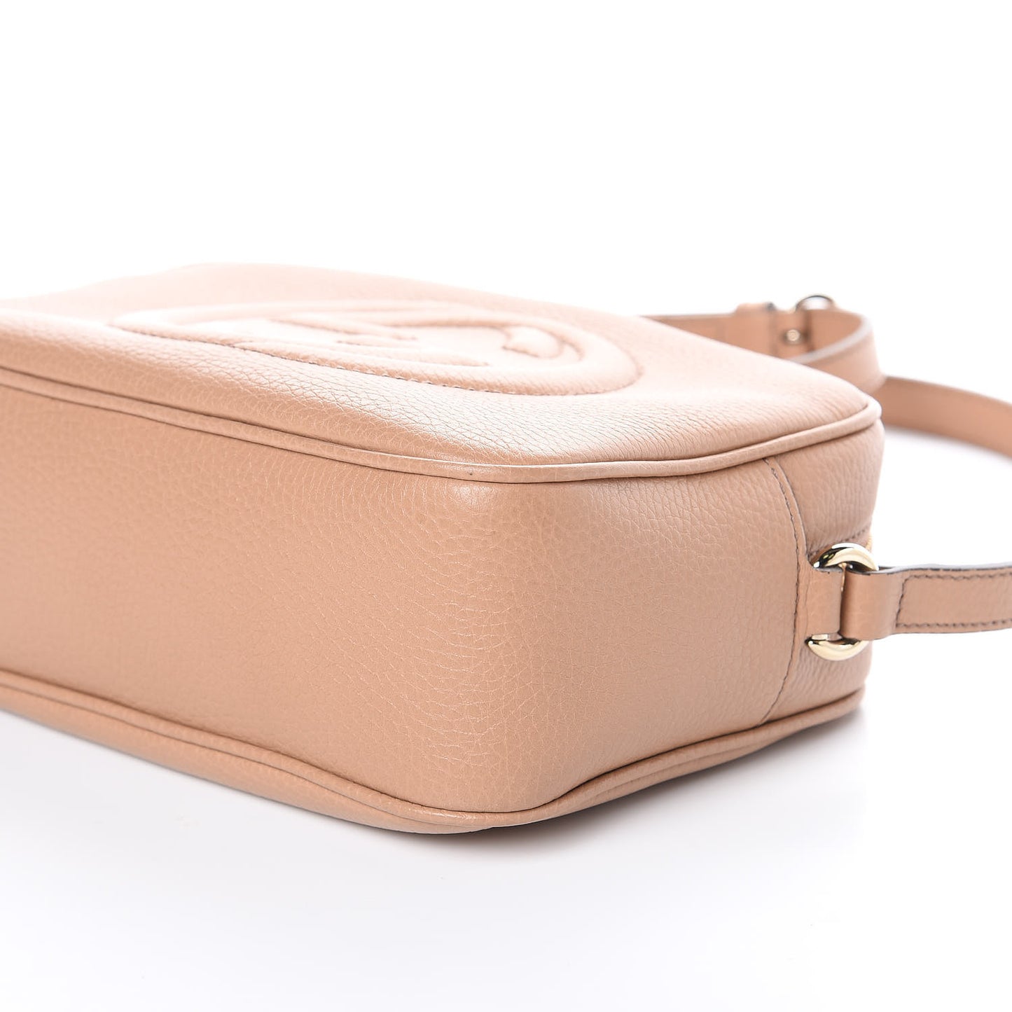 Pebbled Calfskin Small Soho Disco Bag Camelia