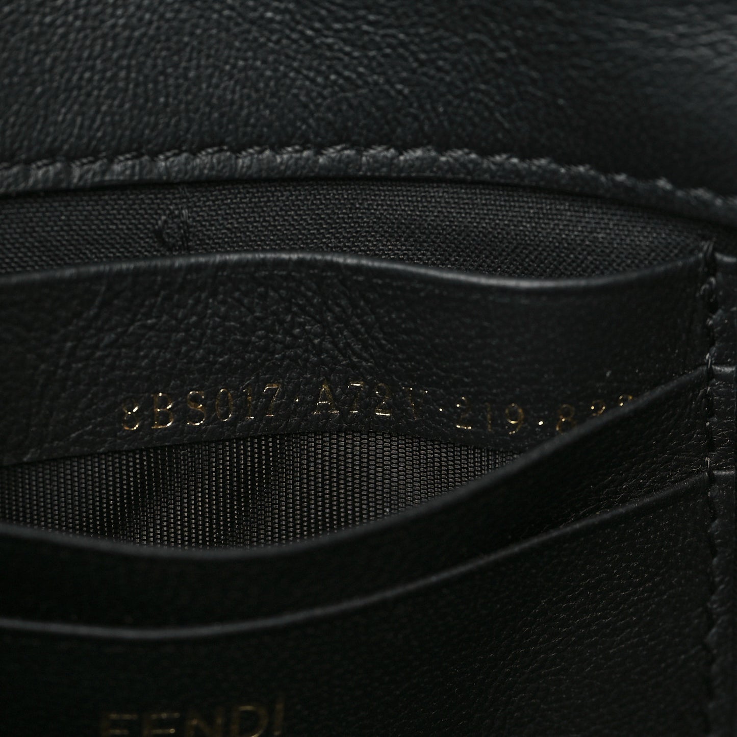 Nappa FF 1974 Embossed Mini Baguette Black