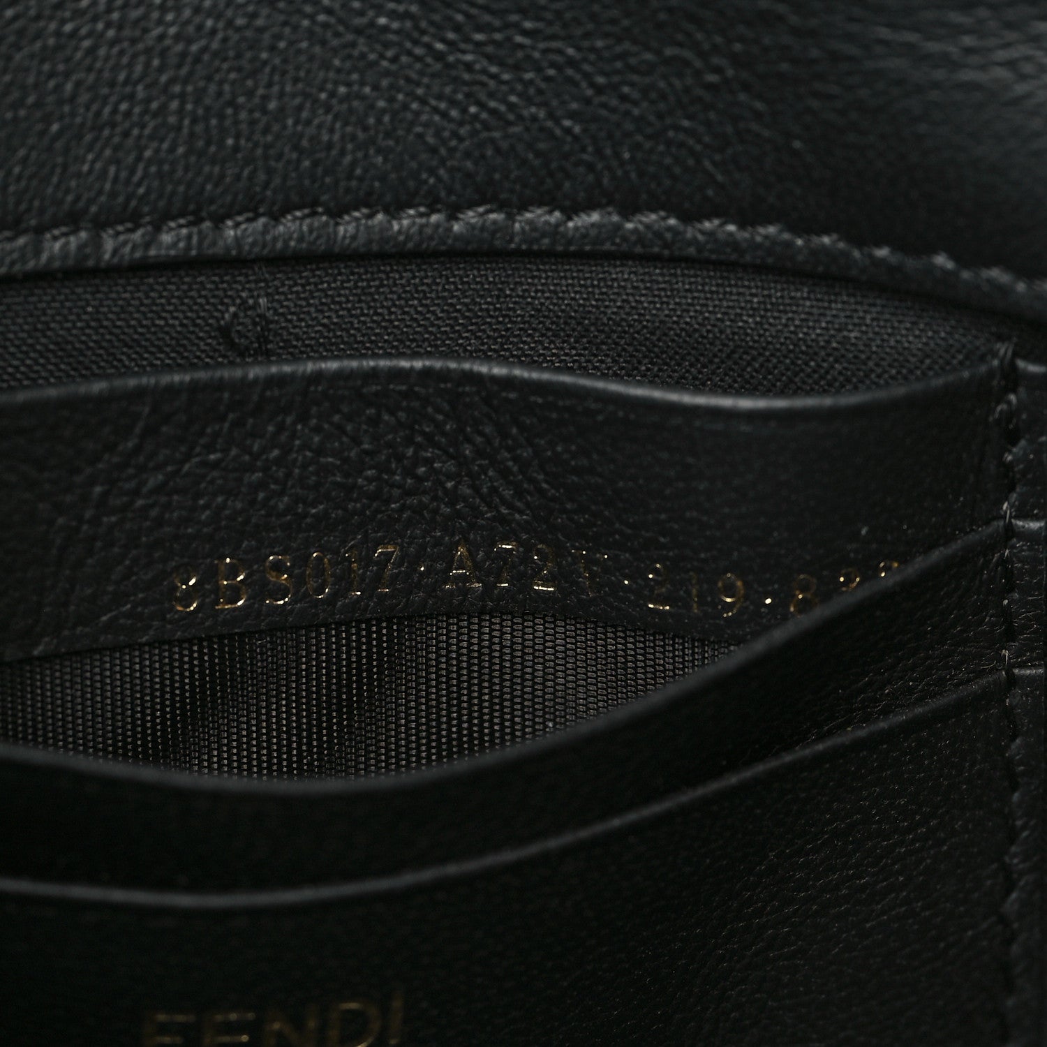 Fendi Nappa FF 1974 Embossed Mini Baguette Black 6 of 8