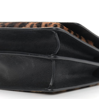 Saint Laurent Calf Hair Monogram Small Sunset Chain Wallet Leopard 9 of 10