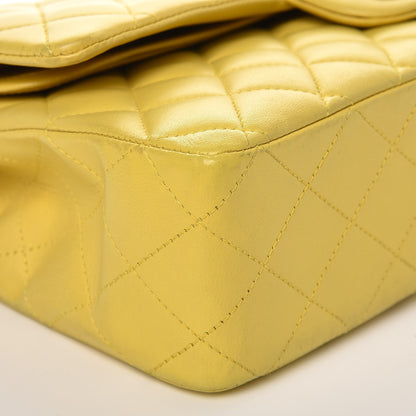 Chanel Lambskin Quilted Medium Double Flap Yellow 9 of 12