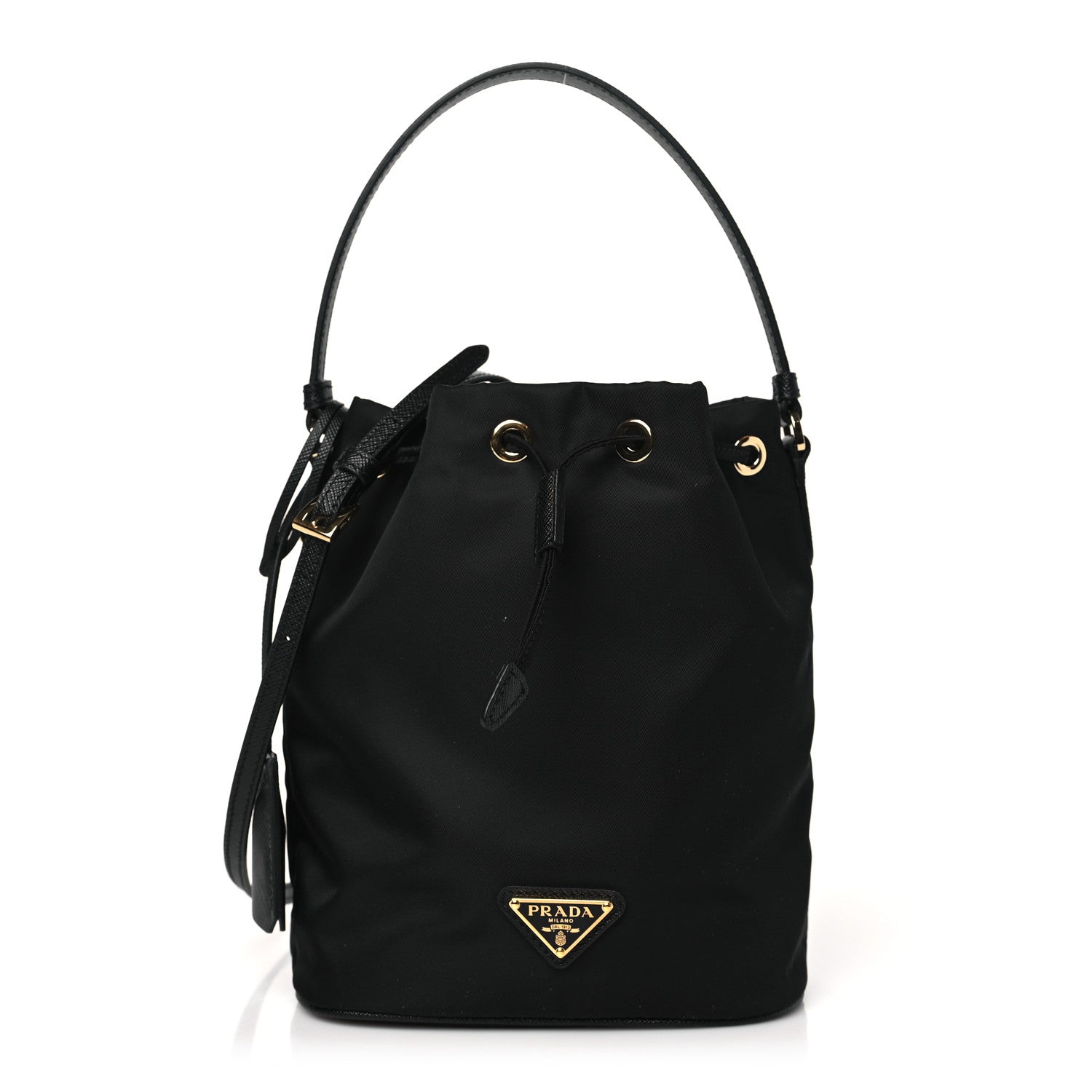 Prada Re-Nylon Saffiano Mini Re-Edition 1978 Bucket Bag Black 1 of 11
