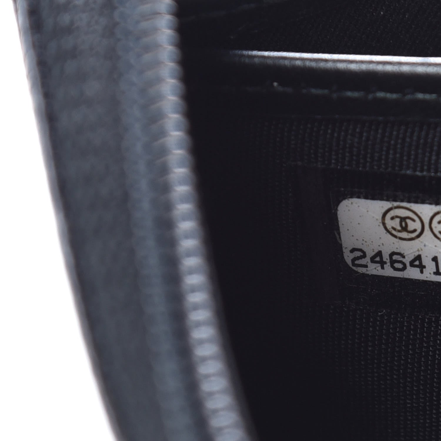 Chanel Caviar Chevron Quilted Zip Around Boy Wallet Black 8 of 11