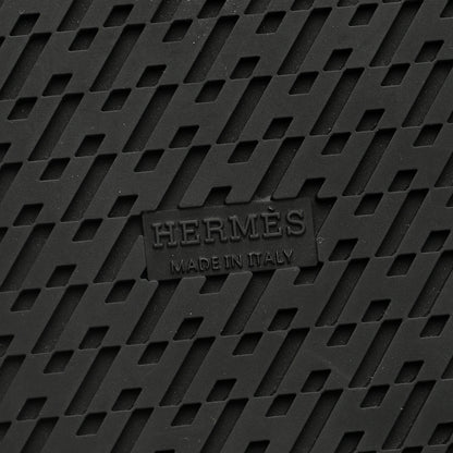 Hermes Calfskin Womens Chypre Sandals 37.5 Black 6 of 8