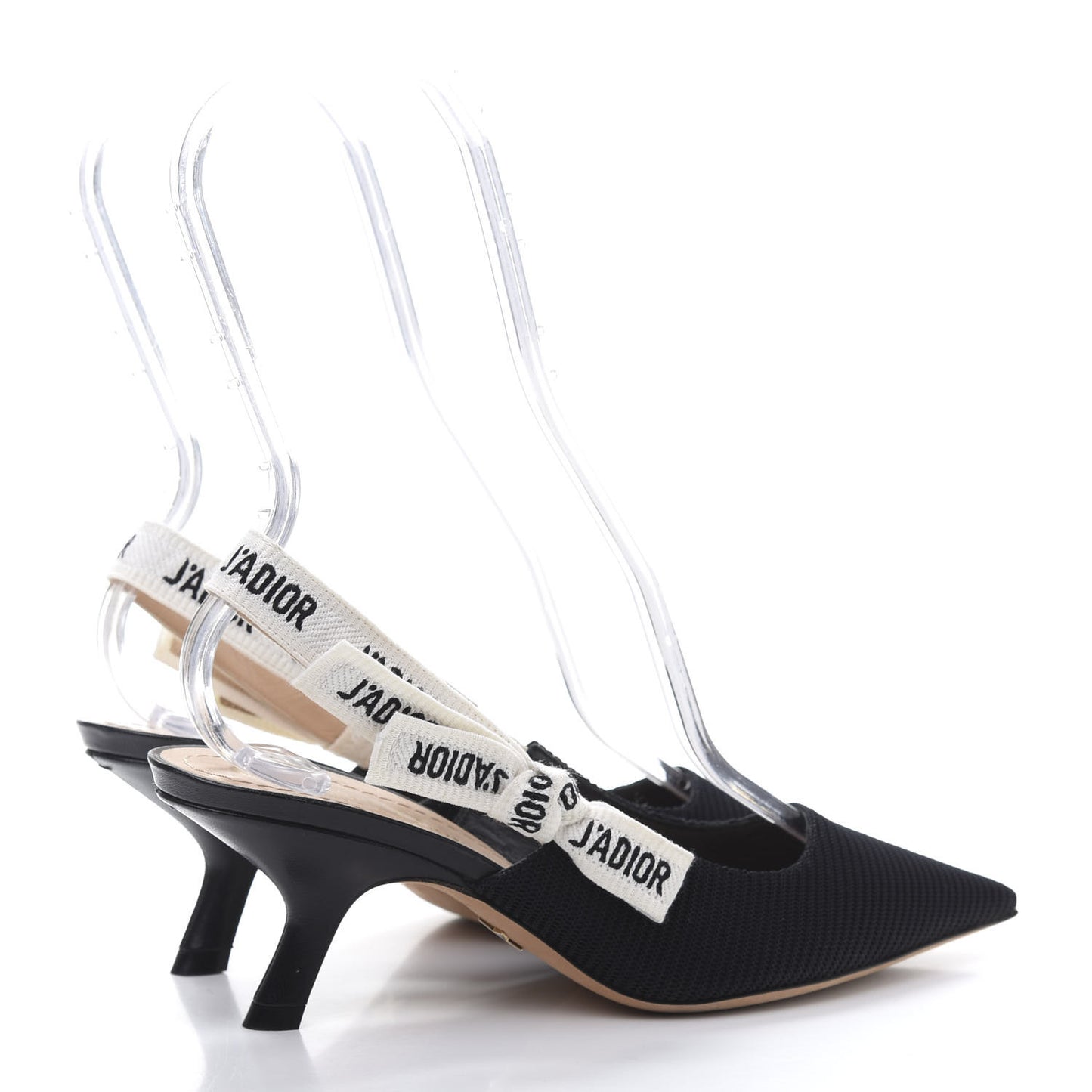 Technical Canvas Ribbon J Adior Slingback 65mm Pumps 35.5 Black