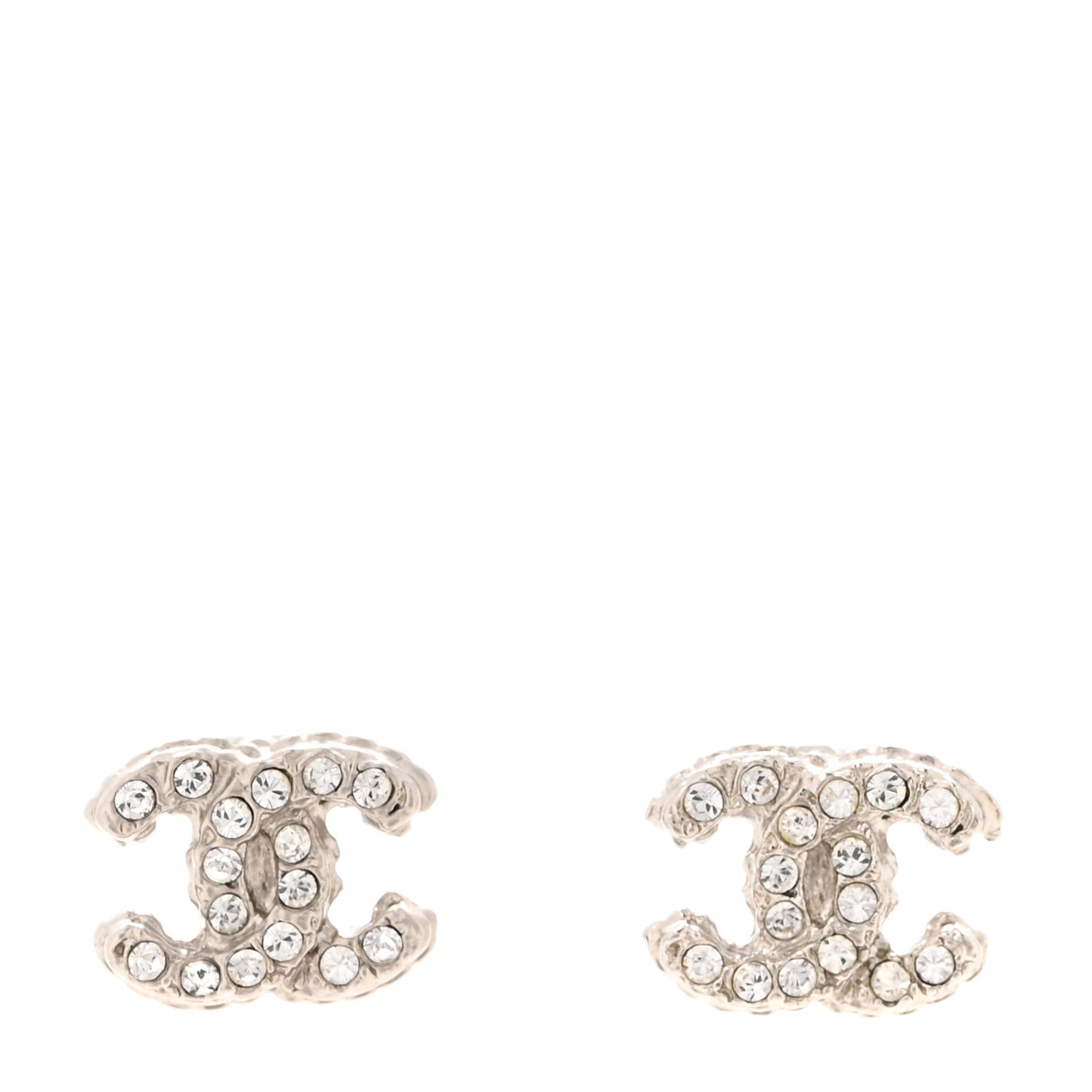 Crystal CC Earrings Silver