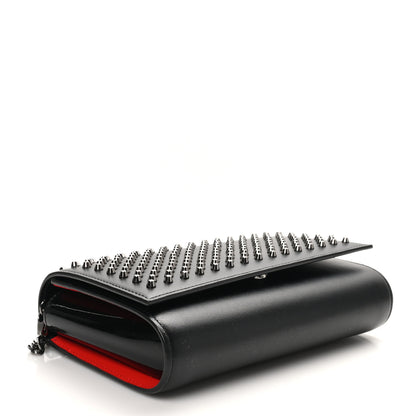 Christian Louboutin Calfskin Patent Spikes Paloma Clutch Black 4 of 9