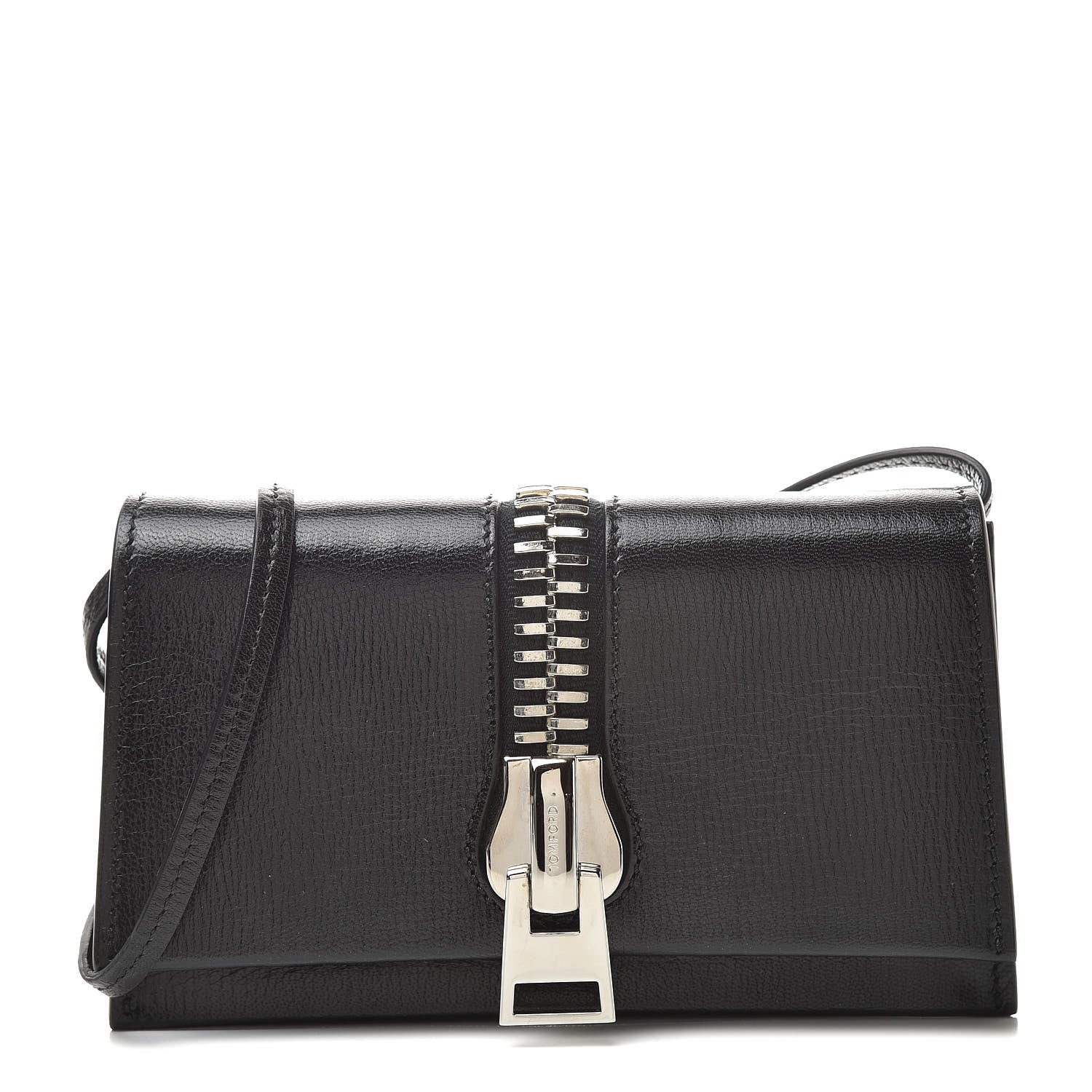 Tom Ford Calfskin Sedgwick Zip Clutch Black 1 of 12