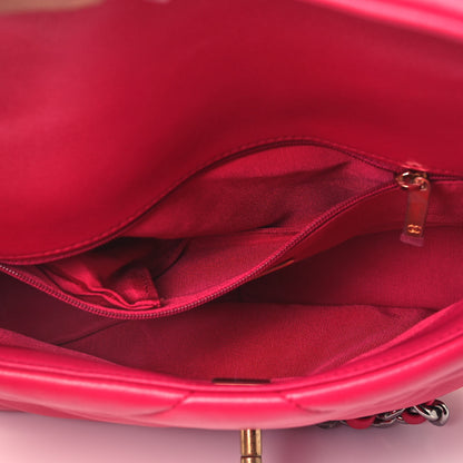 Chanel Lambskin Quilted Medium Chanel 19 Flap Dark Pink 4 of 8