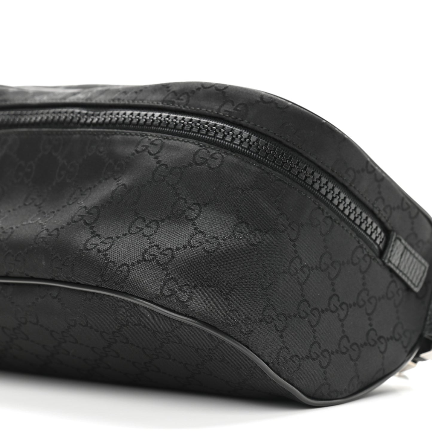 Nylon Monogram Fanny Pack Belt Bag Black