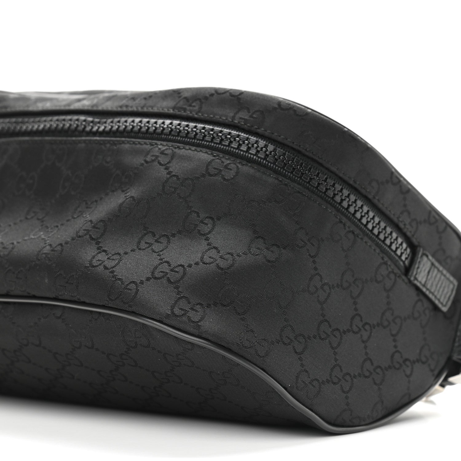 Gucci Nylon Monogram Fanny Pack Belt Bag Black 9 of 9