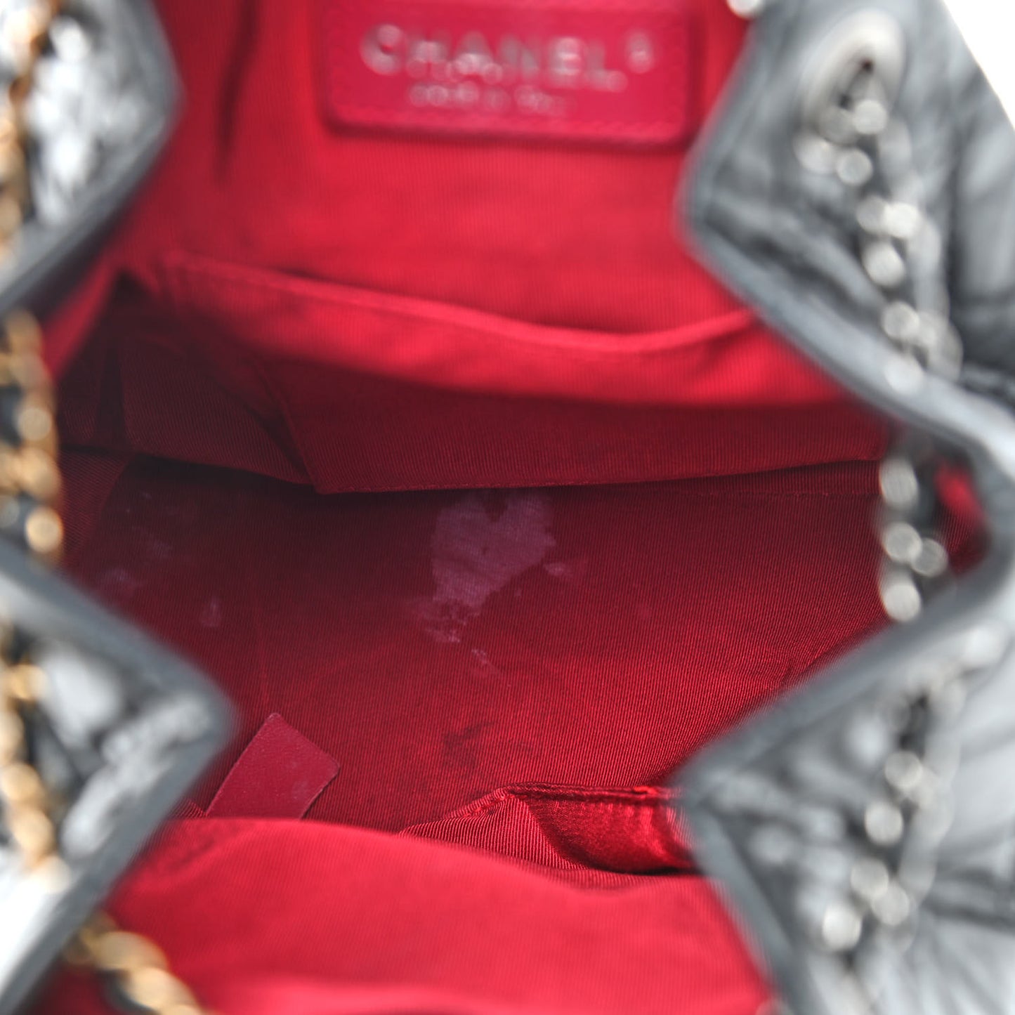 Aged Calfskin Quilted Gabrielle Backpack Black