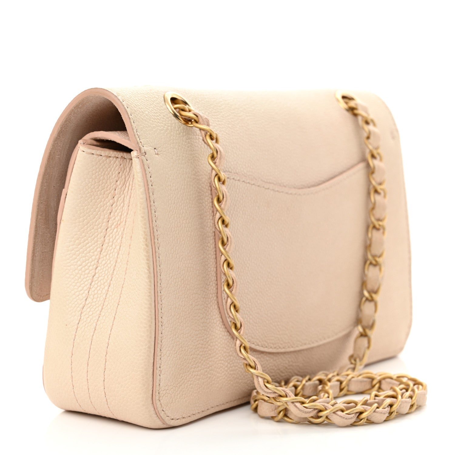 Chanel Grained Calfskin Medium Classic Pure Double Flap Nude 3 of 13
