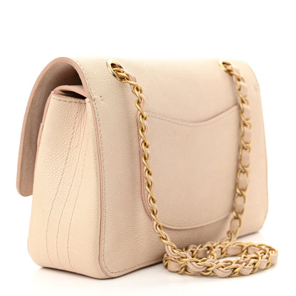 Chanel Grained Calfskin Medium Classic Pure Double Flap Nude 3 of 13