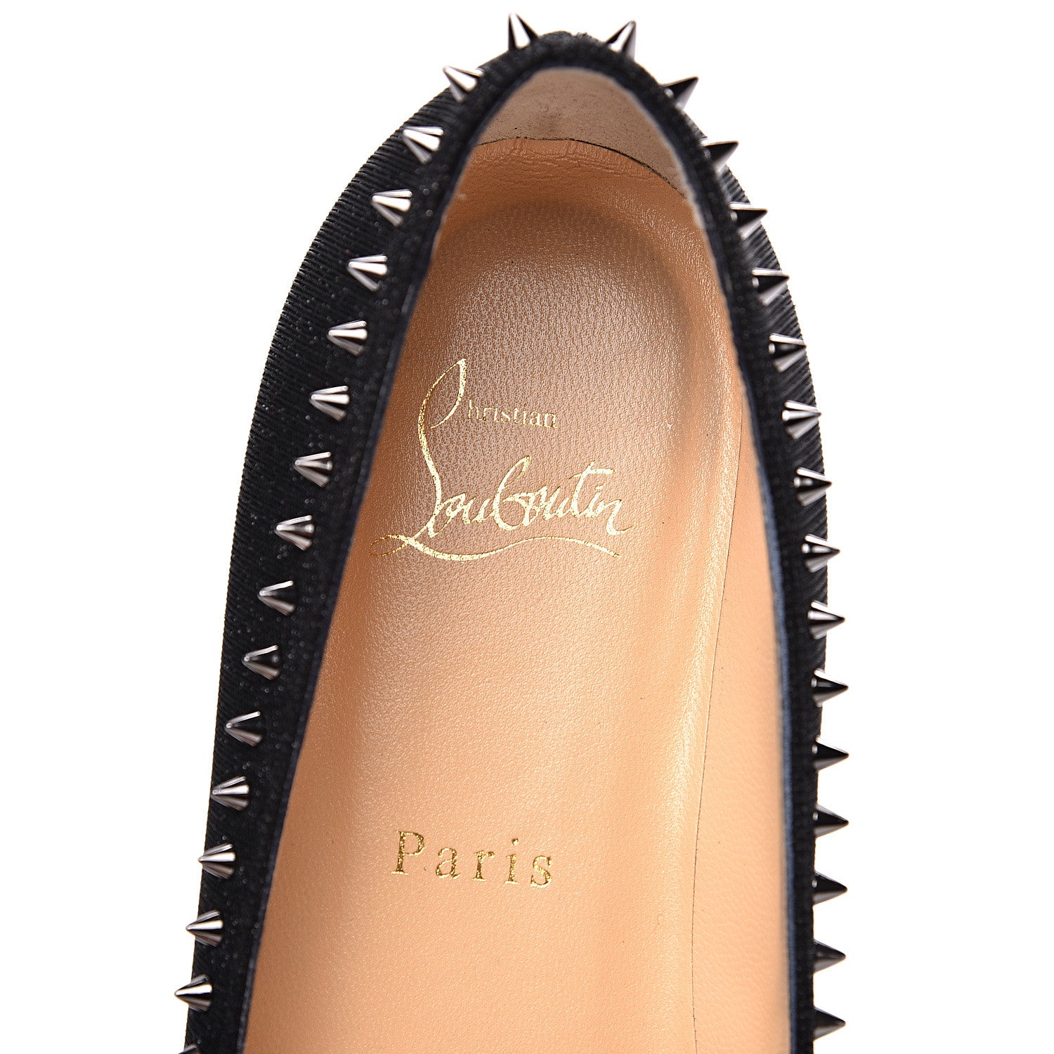 Christian Louboutin Glitter Tennis Anjalina Flats 37 Black Gun Metal 6 of 10