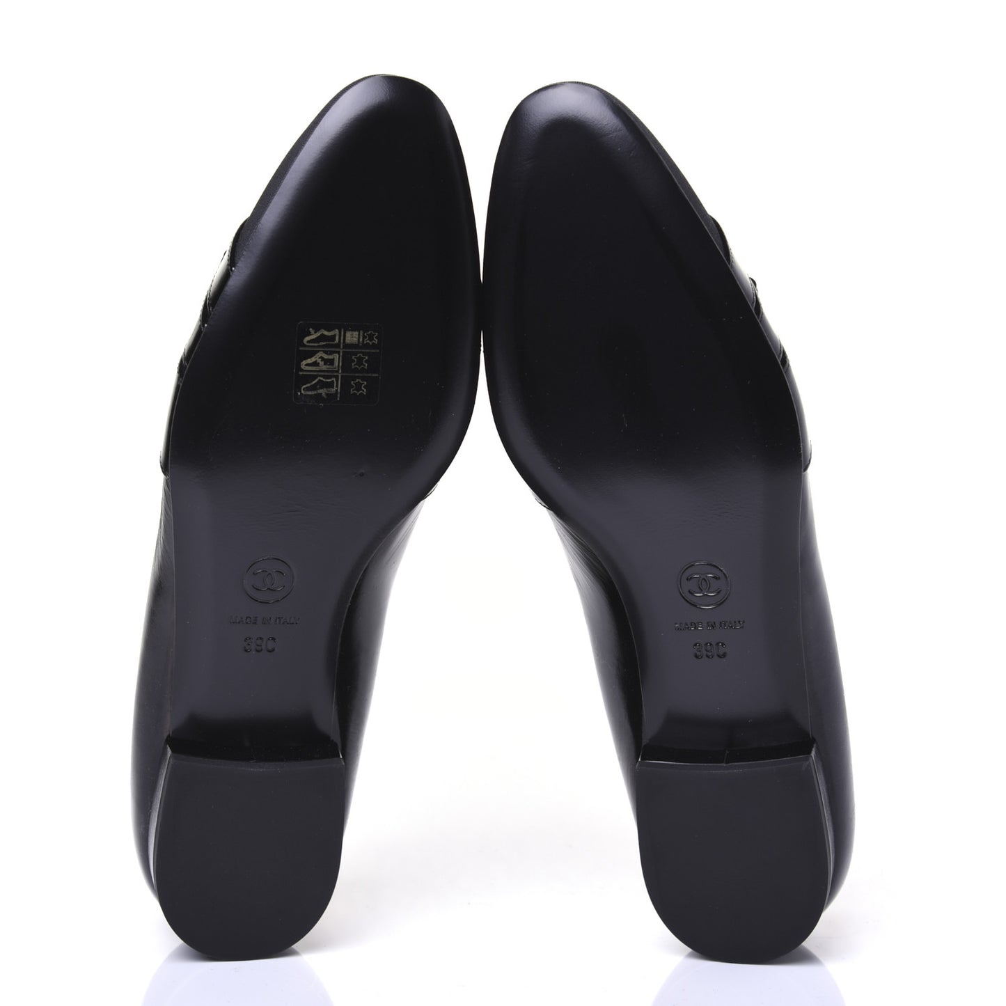 Patent Grosgrain Mocassin Loafers 39 Black