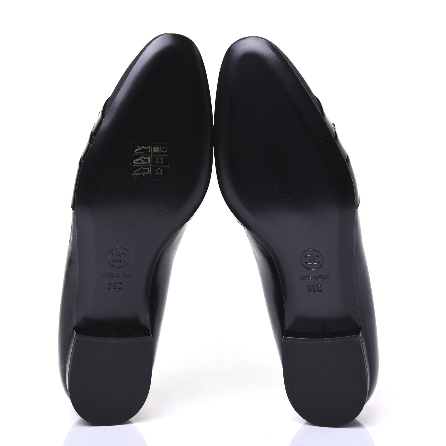 Chanel Patent Grosgrain Mocassin Loafers 39 Black 5 of 9