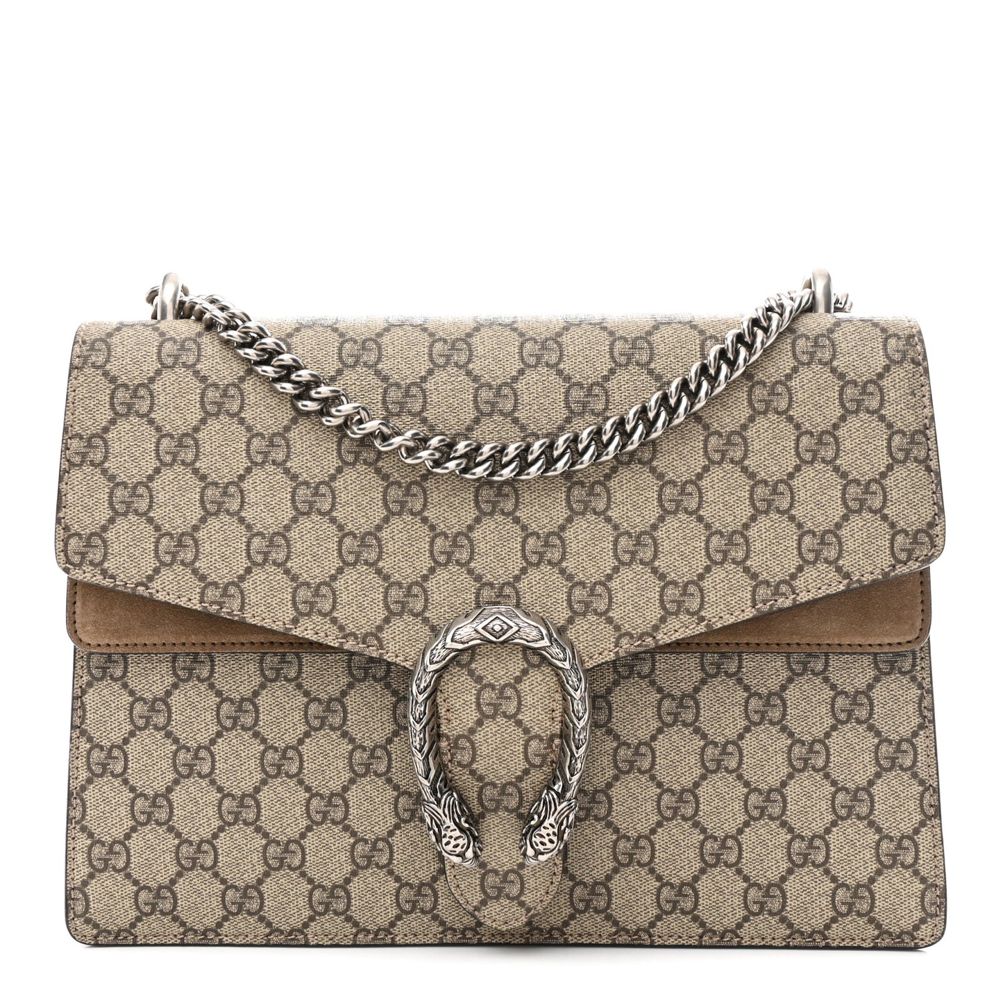 GG Supreme Monogram Medium Dionysus Shoulder Bag Taupe