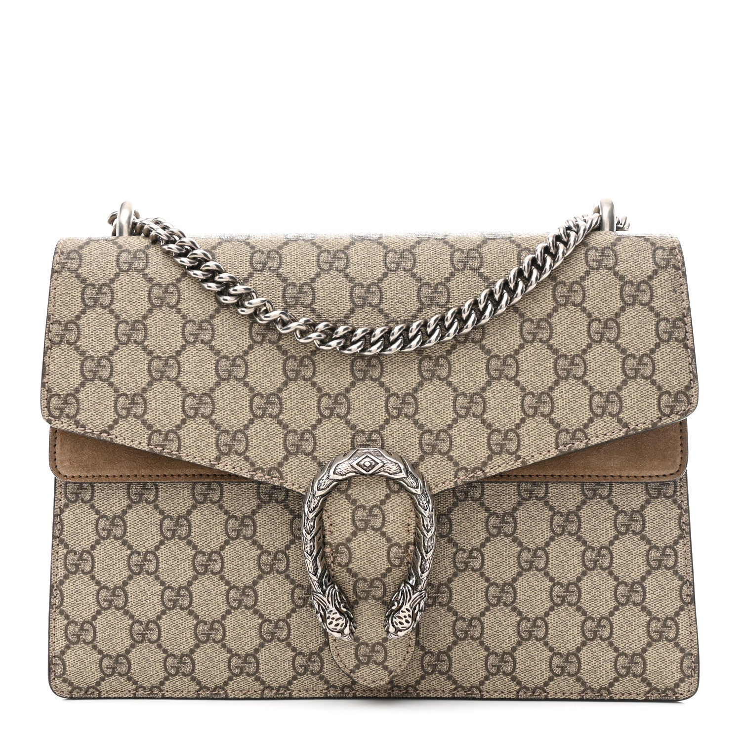 Gucci GG Supreme Monogram Medium Dionysus Shoulder Bag Taupe 1 of 11