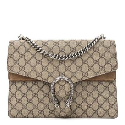 Gucci GG Supreme Monogram Medium Dionysus Shoulder Bag Taupe 1 of 11