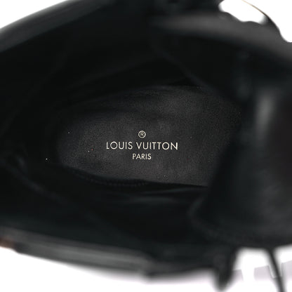 Louis Vuitton Suede Calfskin Monogram LV Black Heart Laureate Platform Desert Boots 37.5 Black 7 of 9