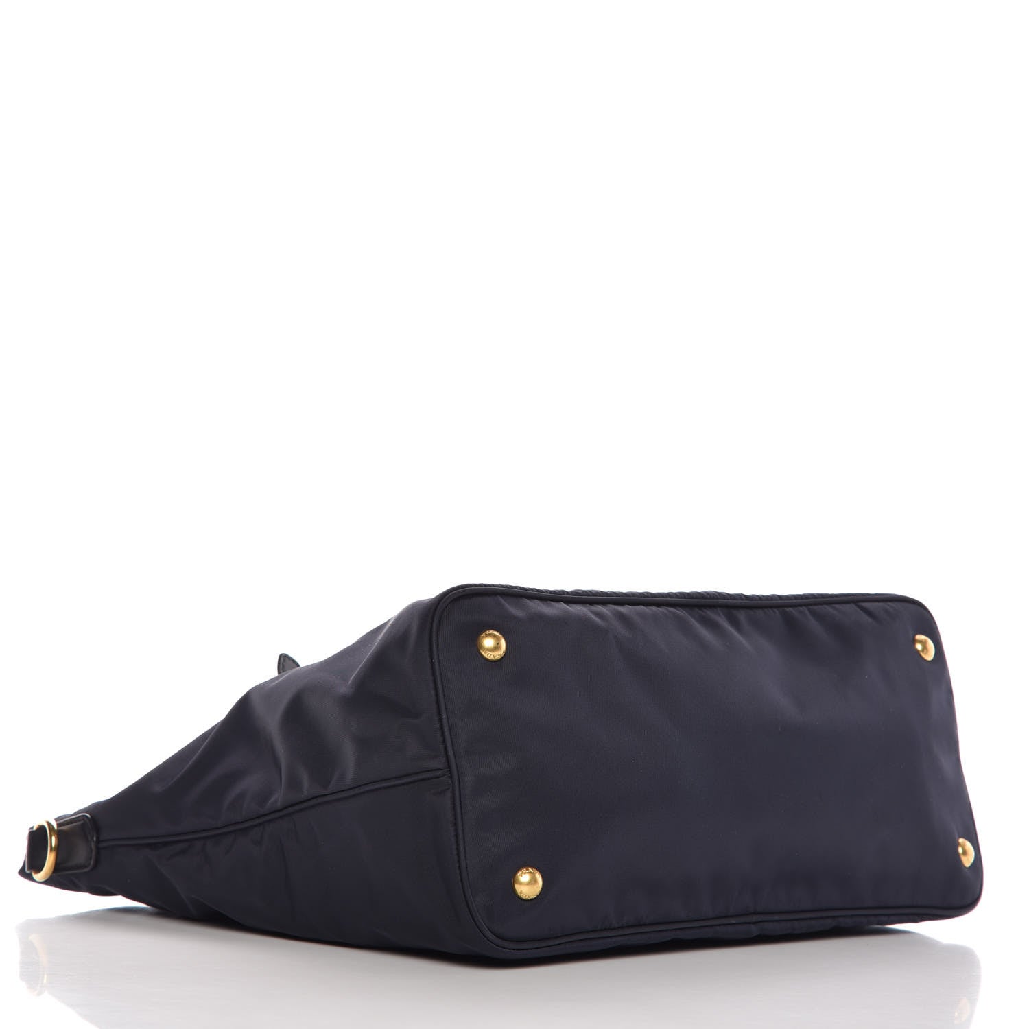 Prada Tessuto Nylon Soft Calf Tote Blue 4 of 8