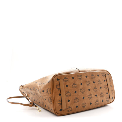 MCM Visetos Medium Liz Reversible Shopper Tote Cognac 6 of 16