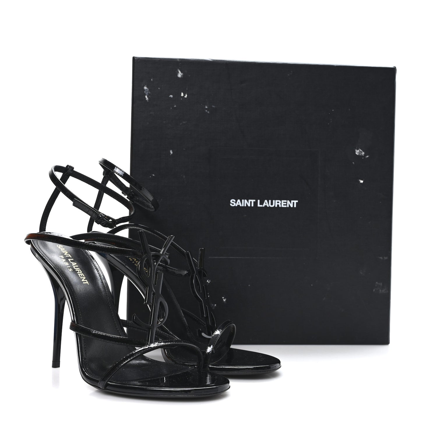 Patent Cassandra 100 Ankle Strap Sandals 39.5 Black