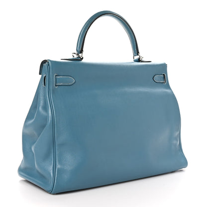 Hermes Swift Kelly Retourne 35 Blue Jean 3 of 12