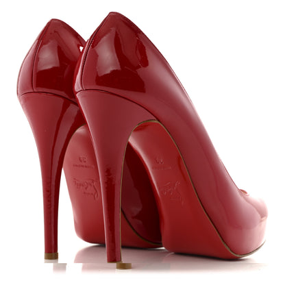 Christian Louboutin Patent Rolando 120 Pumps 39 Loubi Red 5 of 9