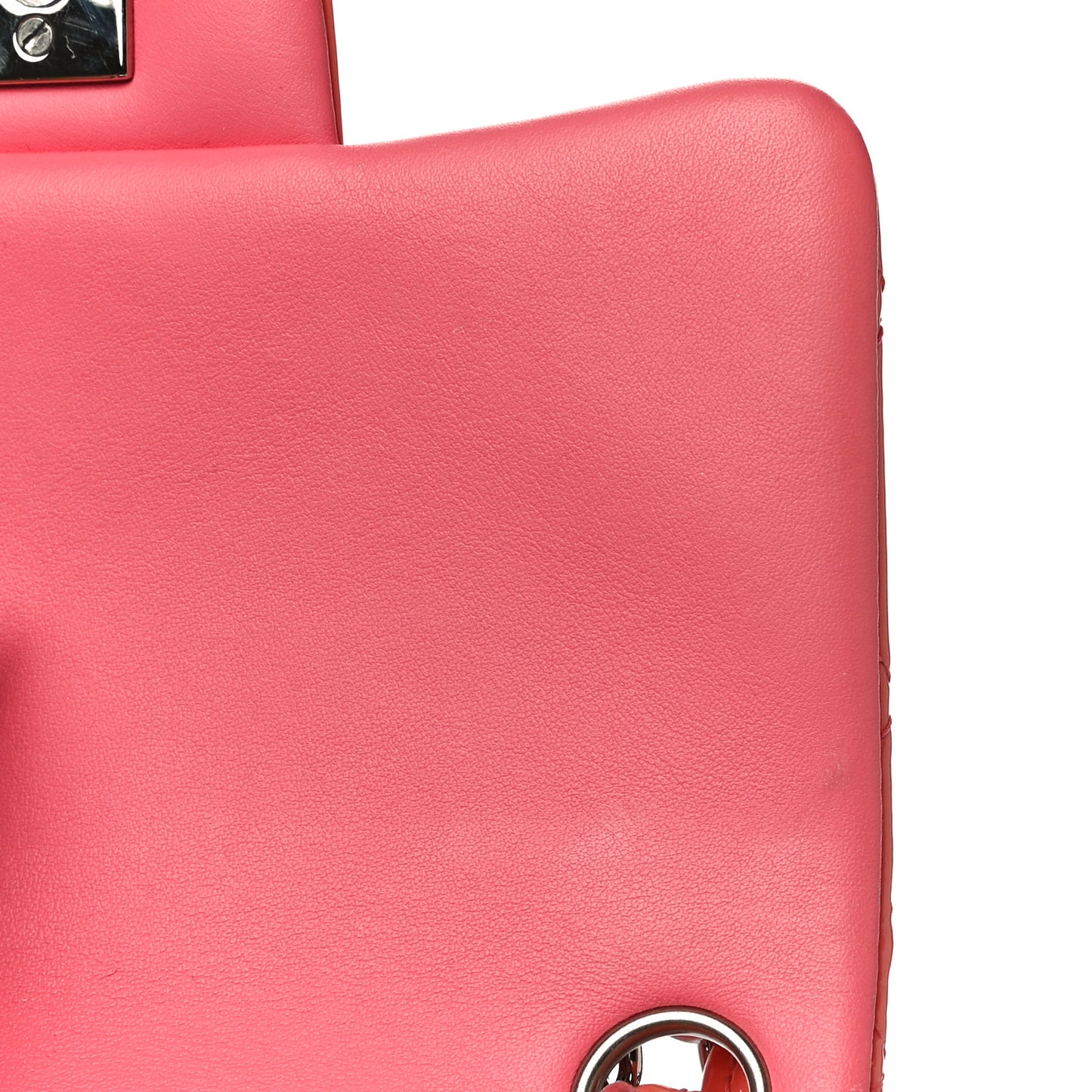 Patent Quilted Mini Square Flap Pink