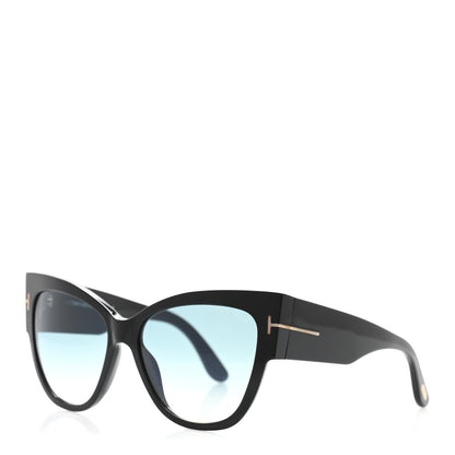 Tom Ford Acetate Anoushka Cat Eye Sunglasses TF371 Black 1 of 9