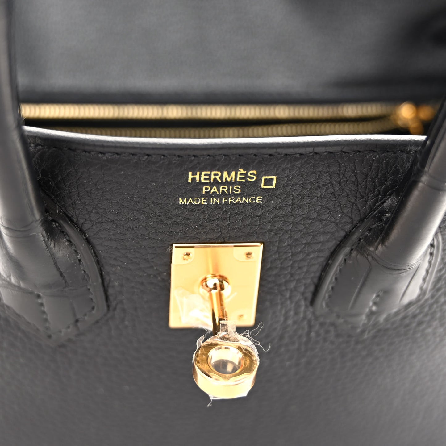 Togo Matte Alligator Birkin Touch 25 Black