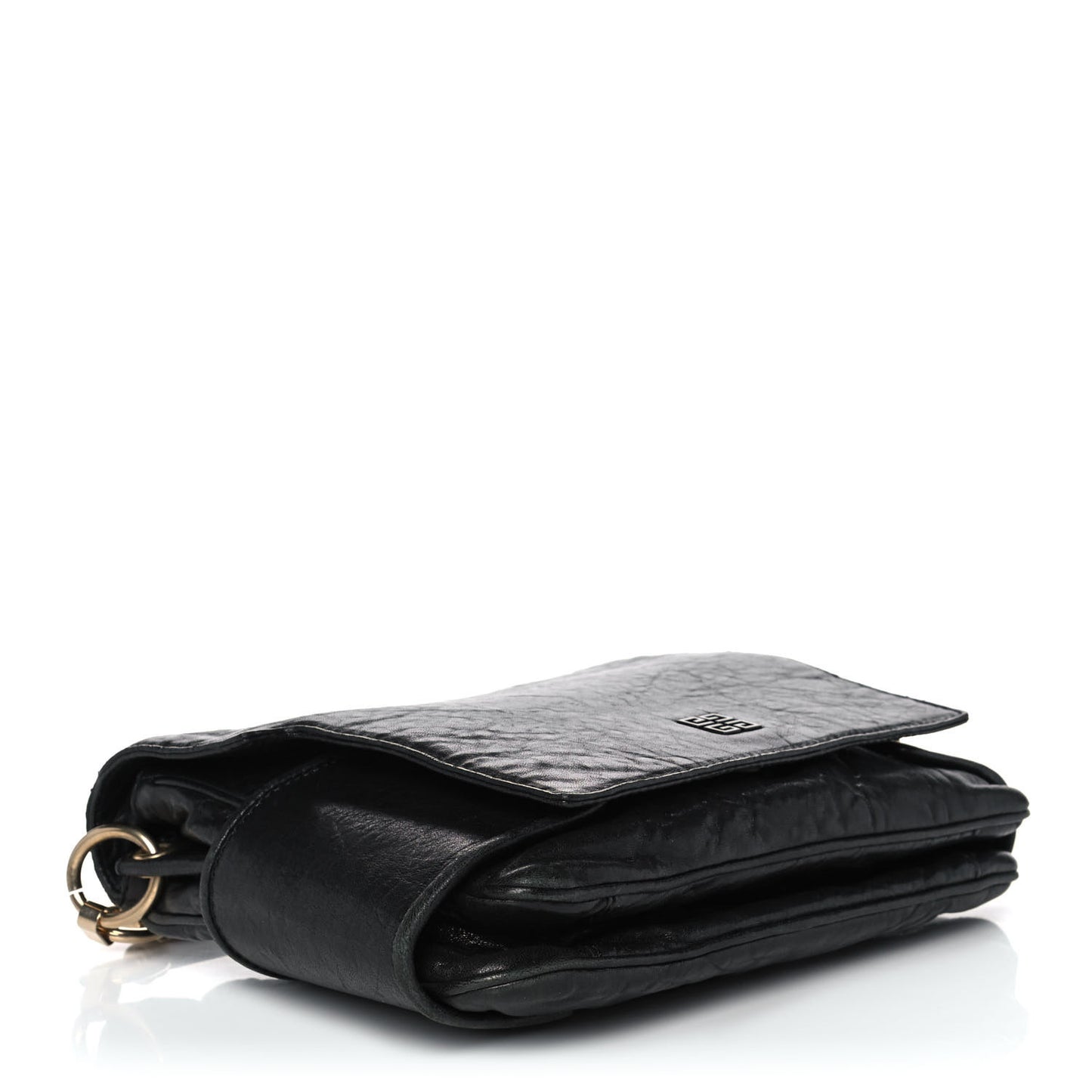 Pebbled Lambskin Melancholia Shoulder Bag Black