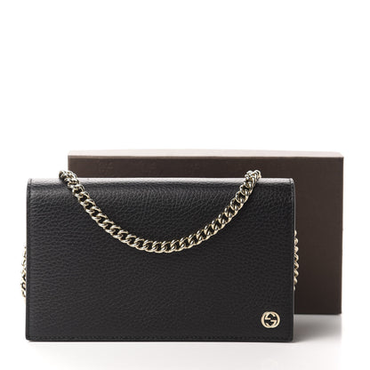 Gucci Dollar Calfskin Medium Betty Chain Wallet Black 11 of 11