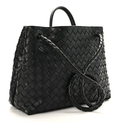 Bottega Veneta Nappa Intrecciato Medium Andiamo Shoulder Bag Black 3 of 8