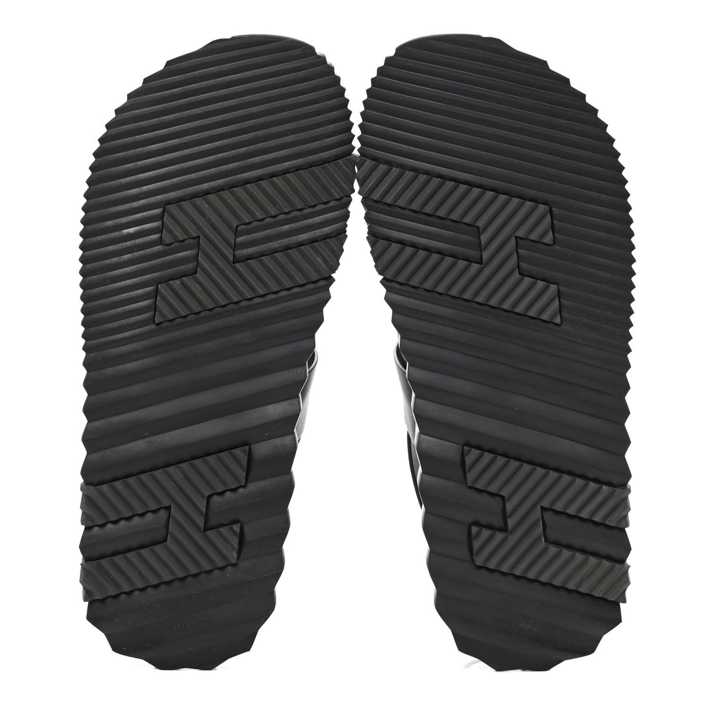 Calfskin Goatskin Mens Electric Sandals 44 Black