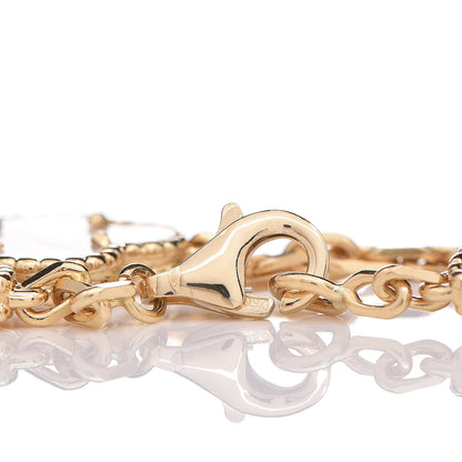 Van Cleef & Arpels 18K Yellow Gold Mother of Pearl 5 Motifs Vintage Alhambra Bracelet 4 of 4