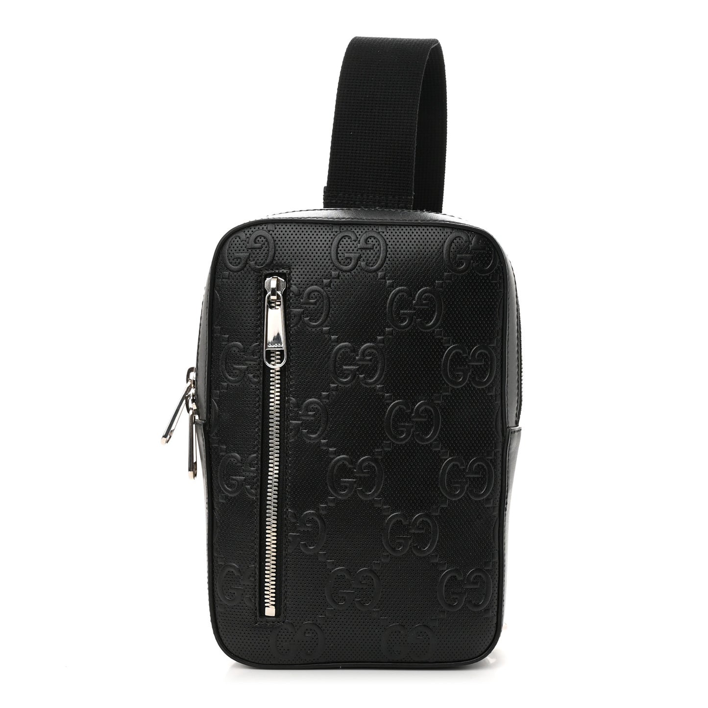 Calfskin GG Tennis Embossed Sling Backpack Black