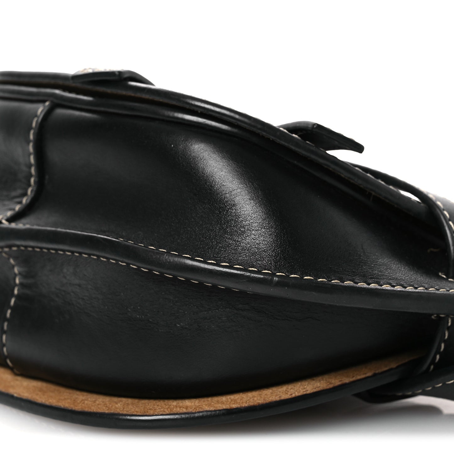 Calfskin Mini Gate Belt Bag Black