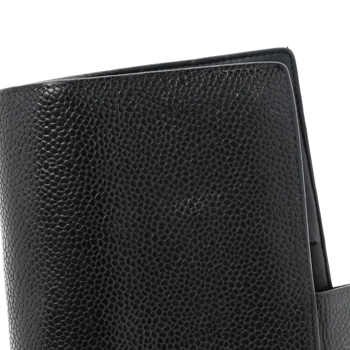 Caviar Timeless CC Zipped Pocket Wallet Black