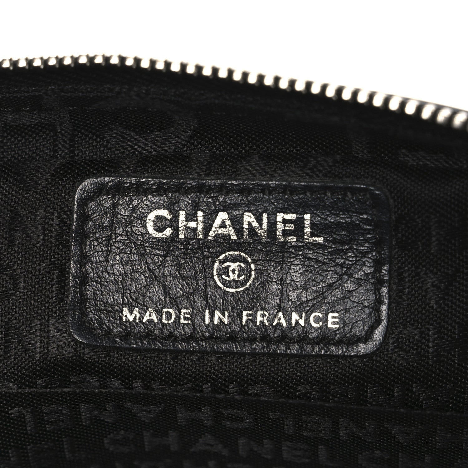 Chanel Aged Calfskin Quilted Cambon Cosmetic Case Black 6 of 10