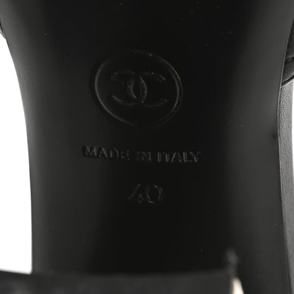 Chanel Lambskin Quilted CC Mules 40 Black 8 of 10