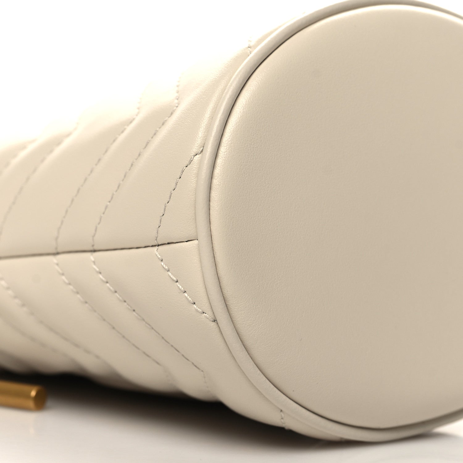 Gucci Calfskin Matelasse Mini GG Marmont 2.0 Bucket Bag White 9 of 10